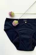 Menštruačné nohavičky pre dievčatá v čiernej farbe - detail